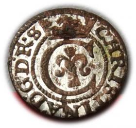 Obrazek dla: Szeląg 1642 Krystyna Waza Ryga