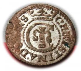 Obrazek dla: Szeląg 1643 Krystyna Waza Ryga