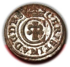 Obrazek dla: Szeląg 1644 Krystyna Waza Ryga