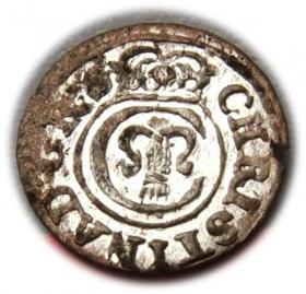 Obrazek dla: Szeląg 1649 Krystyna Waza Ryga