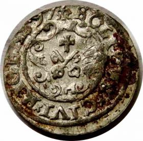 Obrazek 2 dla: Szeląg 1597 Zygmunt III Waza Ryga