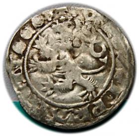 Obrazek 2 dla: Grosz praski Jan Luksemburski Czechy Kutna Hora