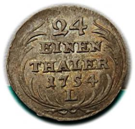 Obrazek dla: 1/24 talara 1754 August III Lipsk