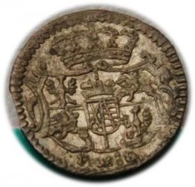 Obrazek 2 dla: Halerz 1750 August III Sas Drezno
