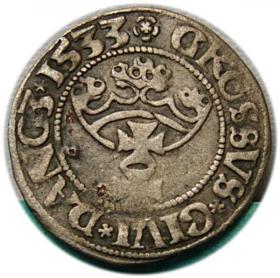 Obrazek 2 dla: Grosz 1533 Zygmunt I Stary Gdańsk