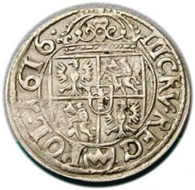 Obrazek 2 dla: 3 krajcary 1616 Zygmunt III Waza Kraków