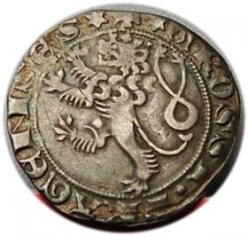 Obrazek 2 dla: Grosz praski Wacław II Czeski Kutna Hora