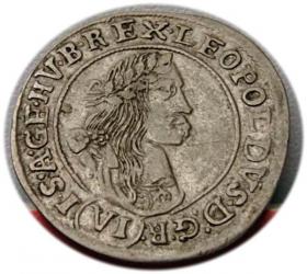 Obrazek dla: 6 krajcarów 1669 Leopold I Habsburg Węgry Kremnica