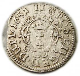 Obrazek 2 dla: Dwugrosz 1651 Jan Kazimierz Gdańsk