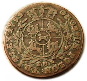 Obrazek 2 dla: Trojak 1792 Stanisław August Poniatowski Warszawa
