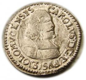 Obrazek dla: 3 krajcary 1670 Karol II Lichtenstein Ołomuniec 