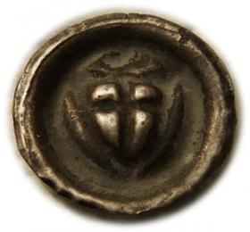 Obrazek 2 dla: Brakteat tarcza z trójlistkiem, Zakon Krzyżacki