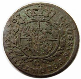 Obrazek 2 dla: Trojak 1767 Stanisław August Poniatowski Warszawa