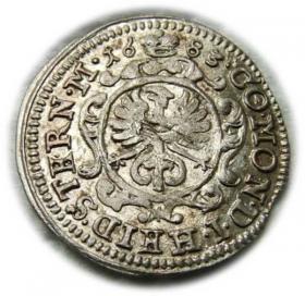 Obrazek 2 dla: 1 krajcar 1683 Chrystian Ulryk Oleśnica