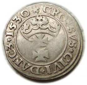 Obrazek 2 dla: Grosz 1530 Zygmunt I Stary Gdańsk