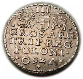 Obrazek 2 dla: Trojak 1592 Zygmunt III Waza Malbork
