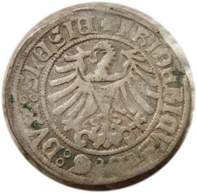 Obrazek 2 dla: Grosz Fryderyk II Legnicki Księstwo Brzesko  Legnicko  Wołowskie Legnica