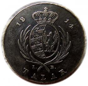 Obrazek 2 dla: Talar 1814 Fryderyk August III Księstwo Warszawskie Warszawa