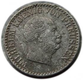 1 srebrny grosz 1864 Wilhelm I Hohenzollern Berlin