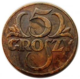 Obrazek dla: 5 groszy 1936 II RP Warszawa