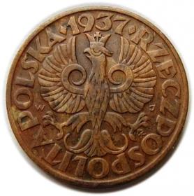 Obrazek 2 dla: 5 groszy 1937 II RP Warszawa