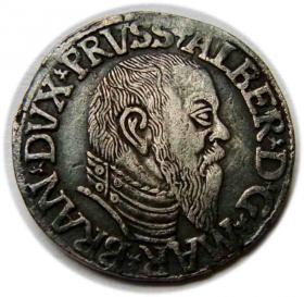 Obrazek dla: Trojak 1544 Albrecht Hohenzollern Księstwo Pruskie Królewiec
