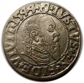 Obrazek dla: Grosz 1544 Albrecht Hohenzollern Księstwo Pruskie Królewiec