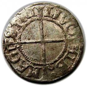 Obrazek 2 dla: Szeląg 1537 Herman von Bruggenei Zakon Kawalerów Mieczowych Rewal