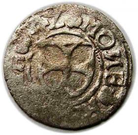 Obrazek dla: Szeląg 1542 Herman von Bruggenei Zakon Kawalerów Mieczowych Rewal