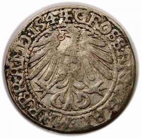 Obrazek 2 dla: Grosz 1544 Jan Kostrzyński Księstwo Krośnieńskie Krosno