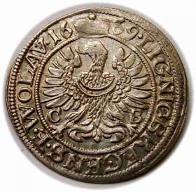 Obrazek 2 dla: 3 krajcary 1669 Chrystian Wołowski Księstwo Brzesko Legnicko Wołowskie Brzeg