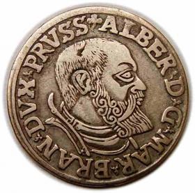 Trojak 1541 Albrecht Hohenzollern Księstwo Pruskie Królewiec