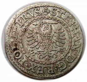 Obrazek 2 dla: Szeląg 1579 Stefan Batory Gdańsk