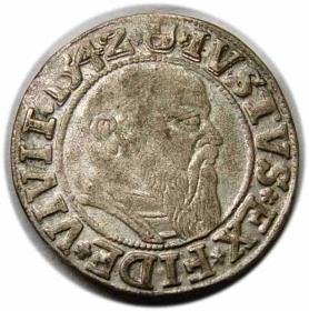 Obrazek dla: Grosz 1542 Albrecht Hohenzollern Księstwo Pruskie Królewiec