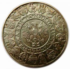 Obrazek 2 dla: 100 złotych 1966 Mieszko i Dąbrówka PRL