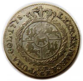 Obrazek 2 dla: Złotówka 1778 Stanisław August Poniatowski Warszawa
