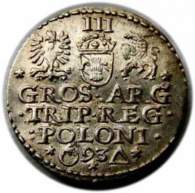 Trojak 1593 Zygmunt III Waza Malbork