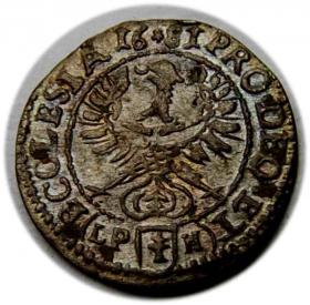 Obrazek 2 dla: 1 krajcar 1671 Fryderyk Heski Księstwo Nyskie Biskupów Wrocławskich Nysa