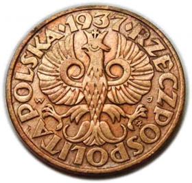Obrazek 2 dla: 5 groszy 1937 II RP Warszawa