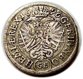 Obrazek 2 dla: 3 krajcary 1696 Leopold I Habsburg Czechy Praga