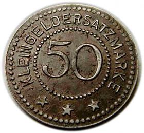 Obrazek dla: 50 fenigów 1918 Głuchołazy / Ziegenhals