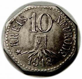 Obrazek 2 dla: 10 fenigów 1918 Nowa Ruda / Neurode