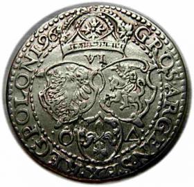 Obrazek 2 dla: Szóstak 1596 Zygmunt III Waza Malbork