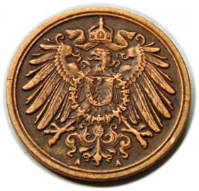 1 fenig 1907 Wilhelm II Hohenzollern Niemcy Berlin