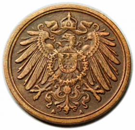 1 fenig 1911 Wilhelm II Hohenzollern Niemcy Berlin