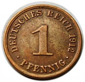 Obrazek dla: 1 fenig 1912 Wilhelm II Hohenzollern Niemcy Berlin