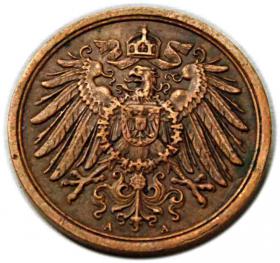 2 fenigi 1911 Wilhelm II Hohenzollern Berlin
