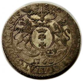 Obrazek 2 dla: Ort 1760 August III Sas Gdańsk