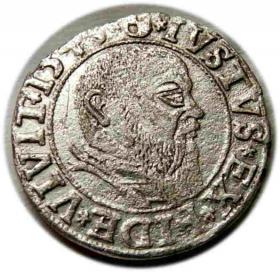 Obrazek dla: Grosz 1543 Albrecht Hohenzollern Księstwo Pruskie Królewiec