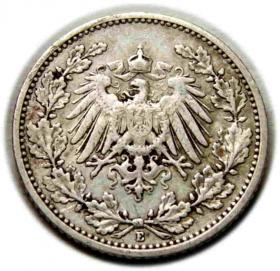 1/2 marki 1906 Wilhelm II Hohenzollern Niemcy Muldenhutten